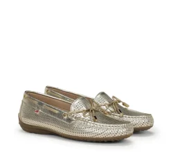 Fluchos BRUNI F1428 Mocasín Dorado New