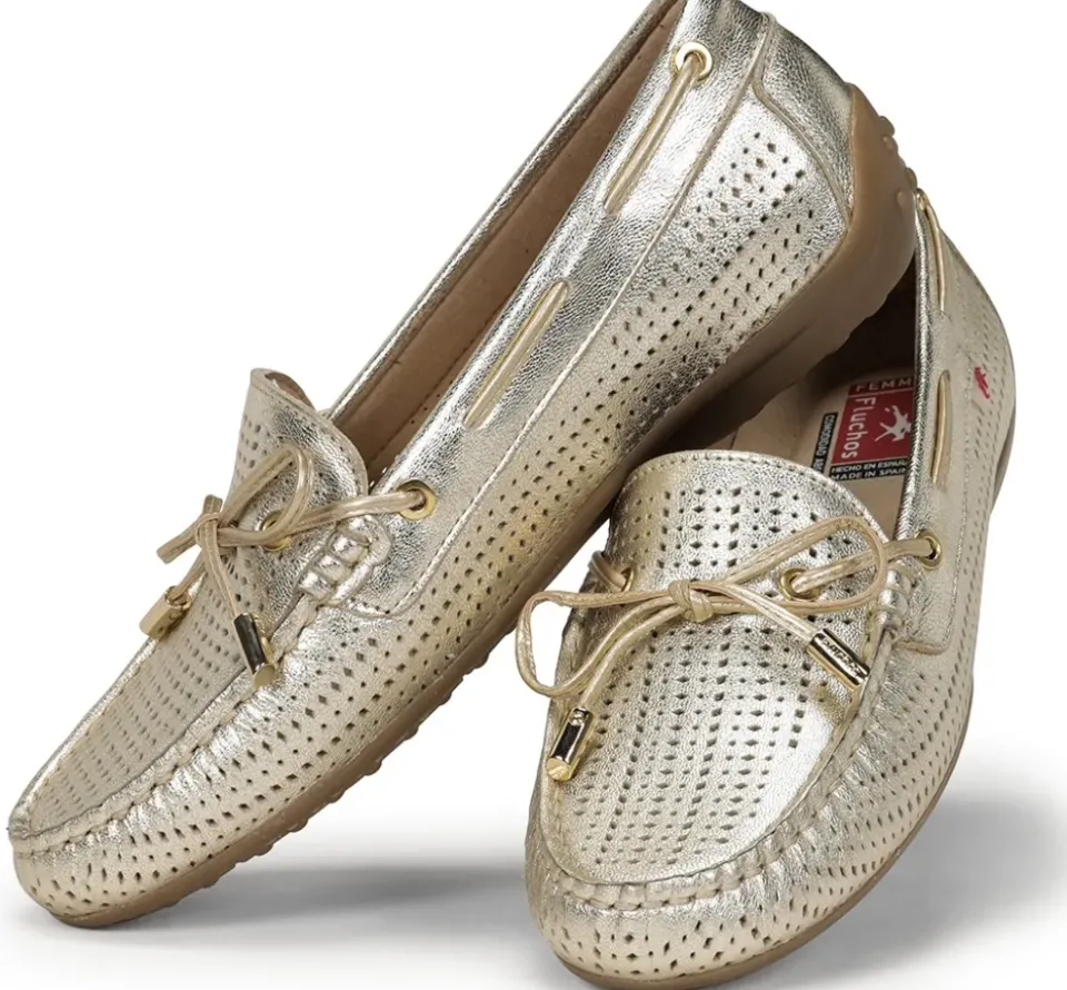 Fluchos BRUNI F1428 Mocasín Dorado New