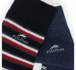 Fluchos CA0009 Calcetines Largos Rayas y Azul Discount
