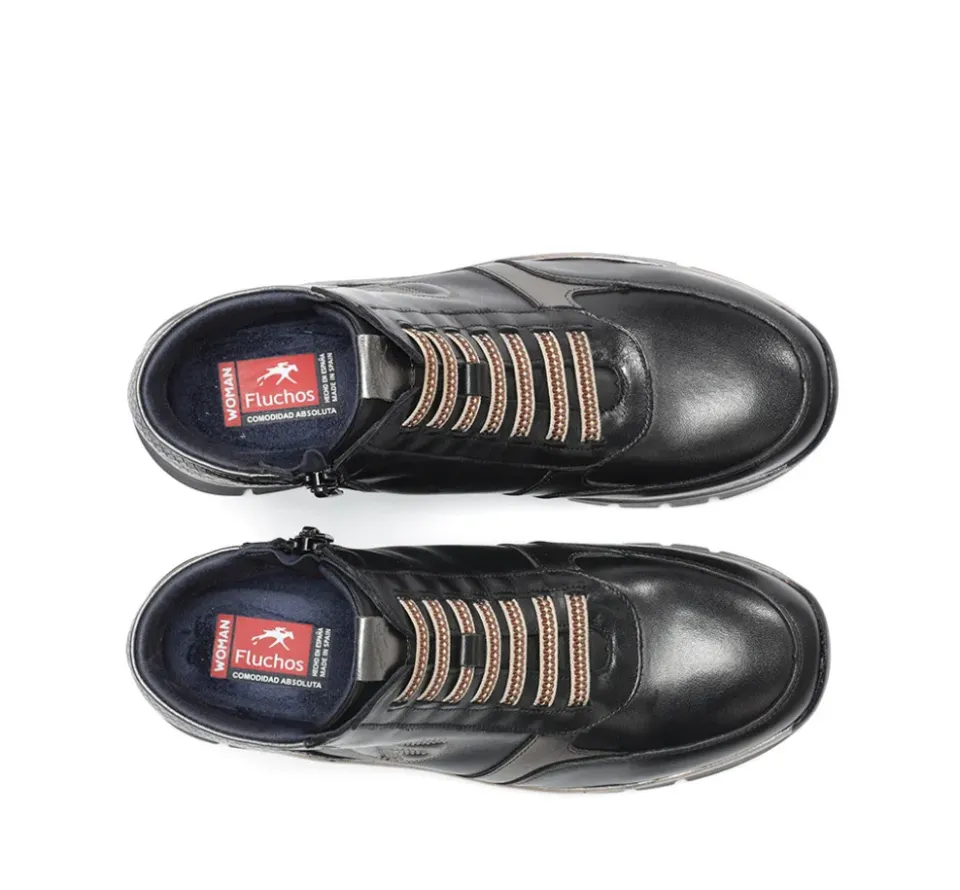 Fluchos UNION F2077 Botín Negro Clearance