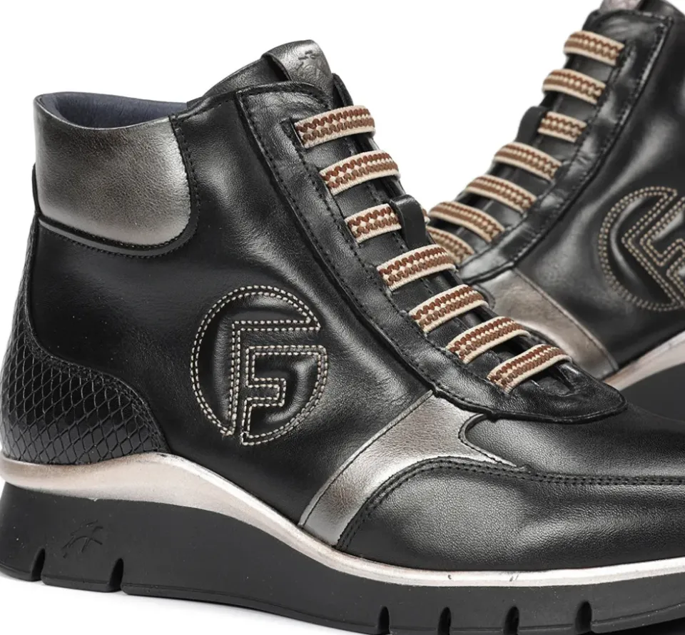 Fluchos UNION F2077 Botín Negro Clearance